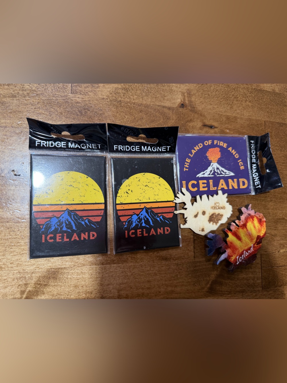 Iceland Souvenir Fridge Magnet Set of 5